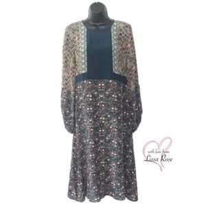 Marana Silk Peasant Dress (Anthropologie)